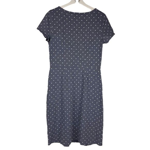 Boden Phoebe Jersey Dress Gray White size 8R WW202 - Picture 4 of 10